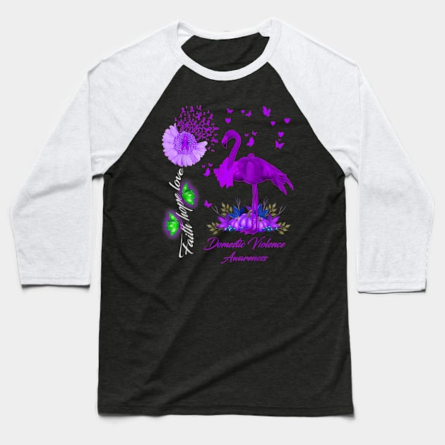 Domestic Violence Awareness Baseball T-Shirt by sevalyilmazardal